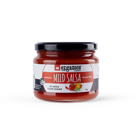 OzGanics Organic Mild Salsa 310gm, featured in the Joy Wholefoods online store.