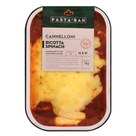 A pack of Ricotta Spinach Cannelloni for a family
