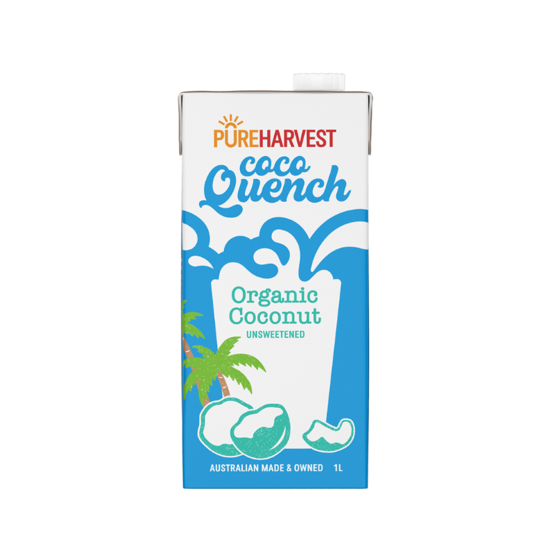 Pure Harvest Coco Quench Organic Coconut Milk Unsweetend 1L, featured in the Joy Wholefoods online store.
