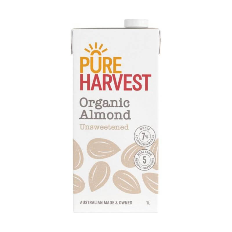 Pure Harvest Organic Almond 1L, featured in the Joy Wholefoods online store.