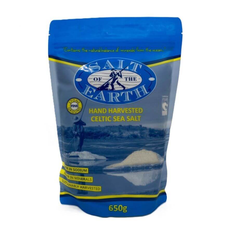 Salt Of The Earth Celtic Sea Salt Fine 650gm, featured in the Joy Wholefoods online store.