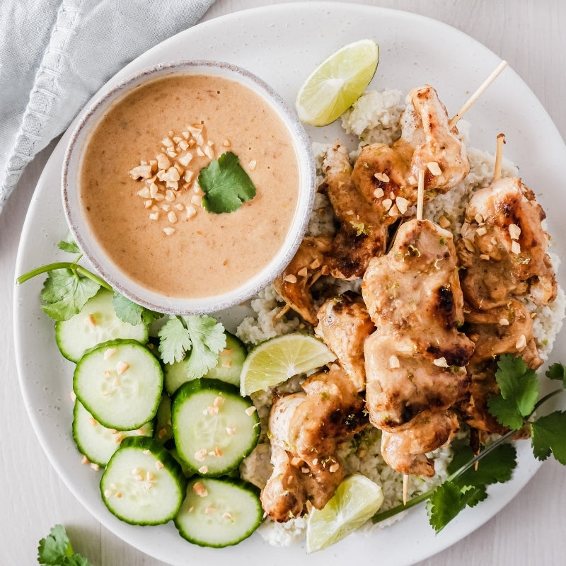 Satay Chicken with Vegetables, featured in the Joy Wholefoods online store.