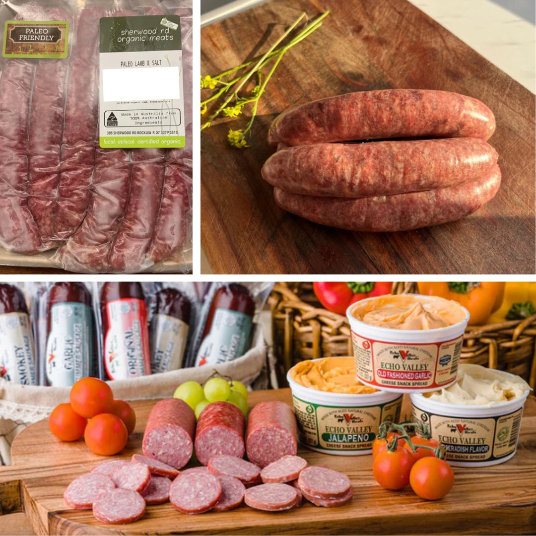 Sausages, featured in the Joy Wholefoods online store.
