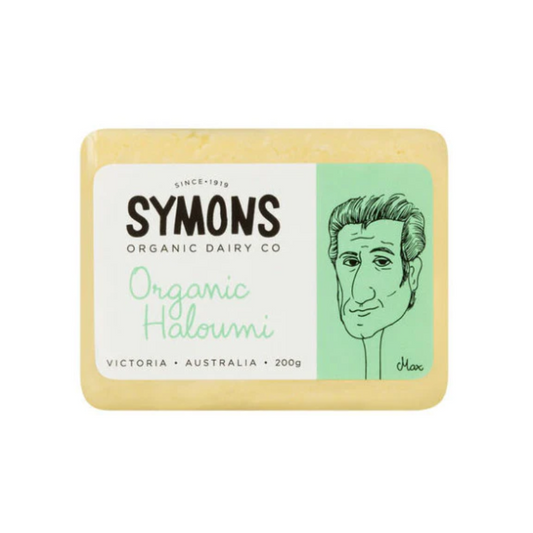 SymonsDairyOrganicHaloumi200gm, featured in the Joy Wholefoods online store.