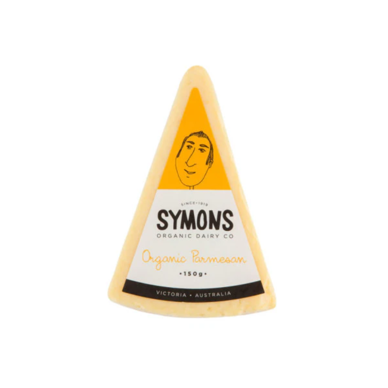 SymonsOrganicDairyParmesanBlock150gm, featured in the Joy Wholefoods online store.