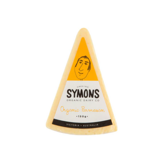 SymonsOrganicDairyParmesanBlock150gm, featured in the Joy Wholefoods online store.