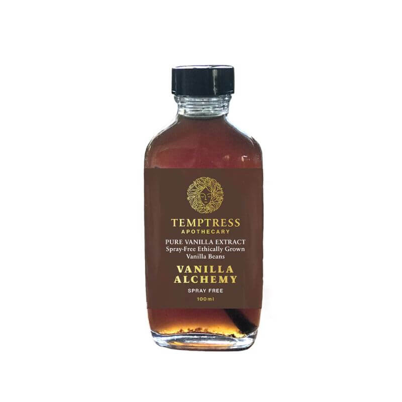 Temptress Apothecary Vanilla Extract 100ml, featured in the Joy Wholefoods online store.