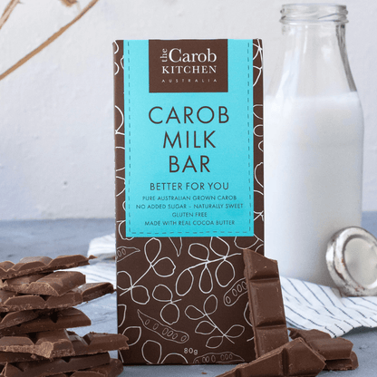 TheCarobKitchenMilkBar80gm, featured in the Joy Wholefoods online store.