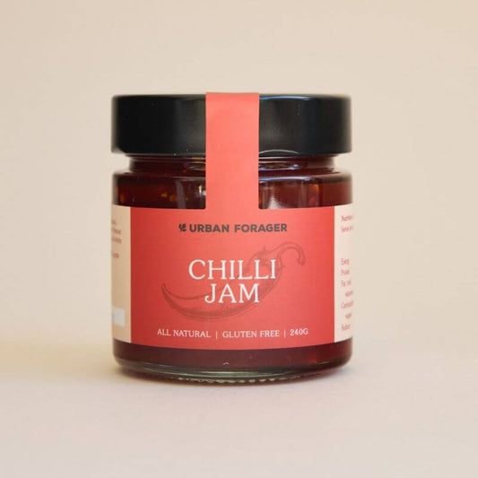 Urban Forager Chilli Jam 240gm, featured in the Joy Wholefoods online store.