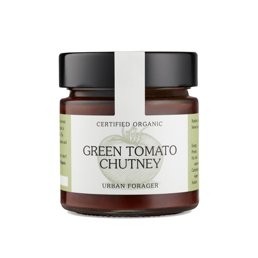 UrbanForagerGreenTomatoChutney240gm, featured in the Joy Wholefoods online store.