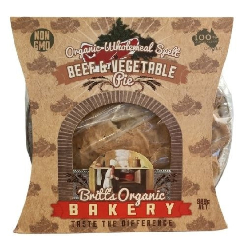 Wholemeal Spelt Beef Vegetable Pie, featured in the Joy Wholefoods online store.