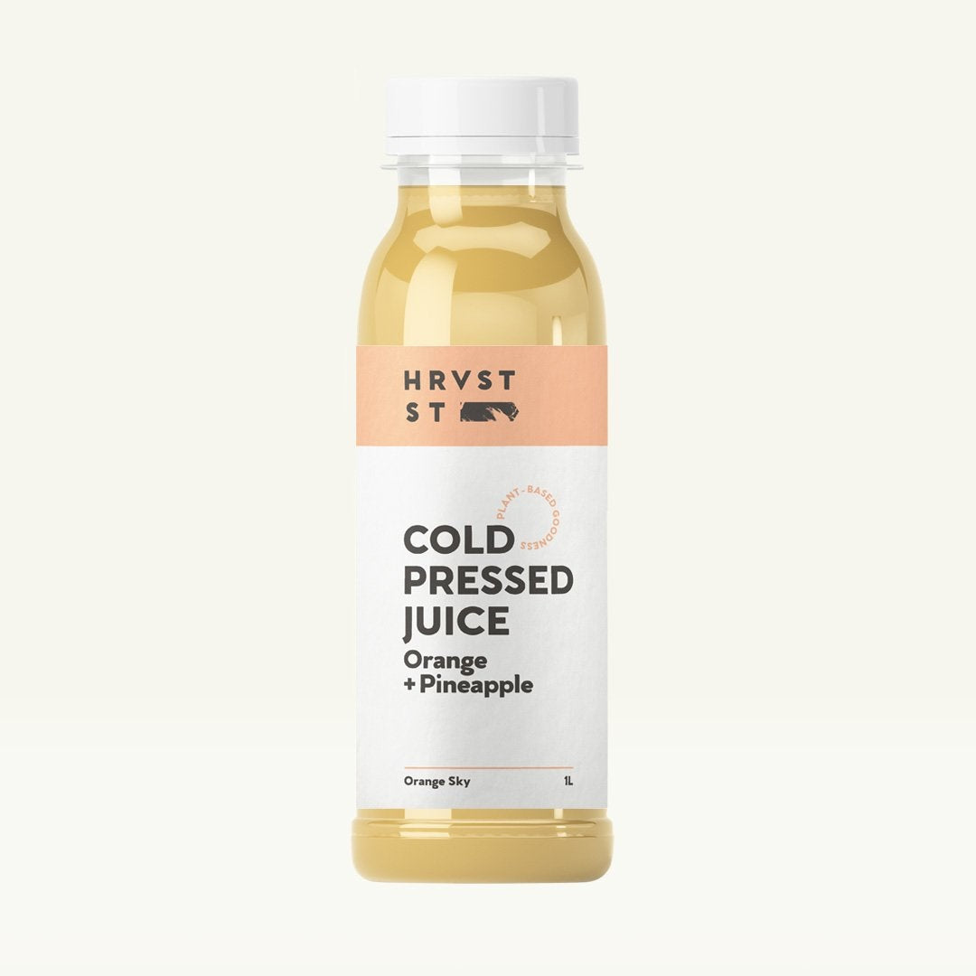 Hrvst st cold pressed juice orange sky 1l Brisbane, featured in the Joy Wholefoods online store.