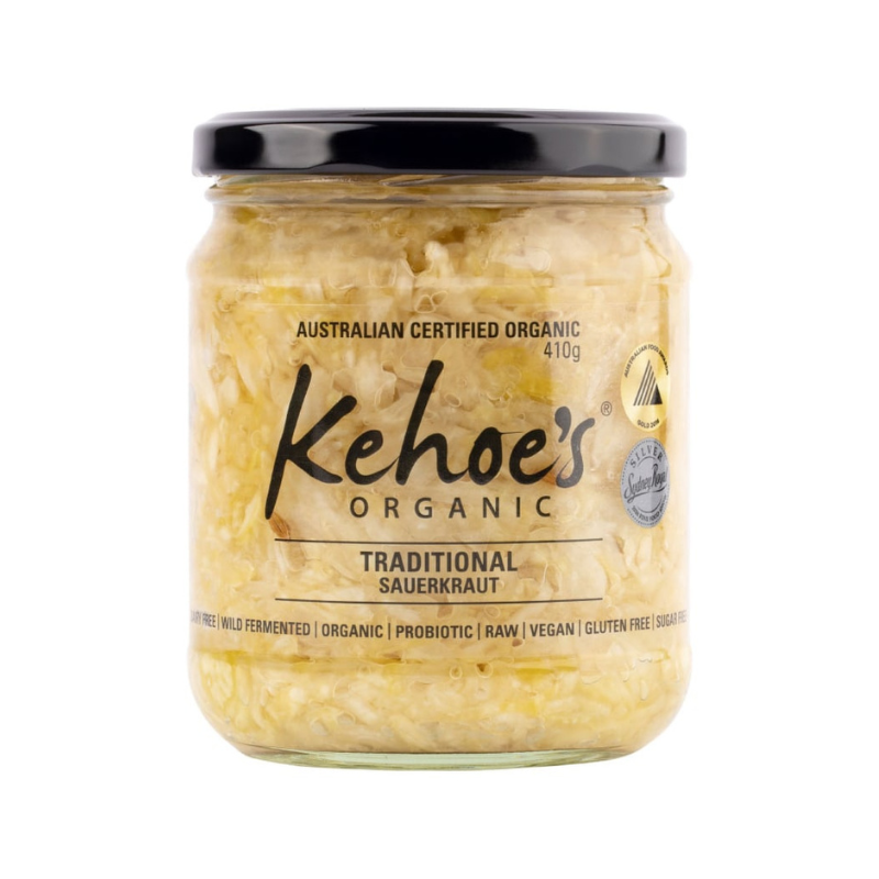 Traditional sauerkraut is fresh, crunchy, raw and probiotic and fermented using traditional methods.