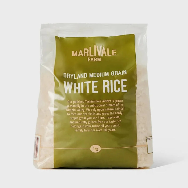 a sack of organic white rice