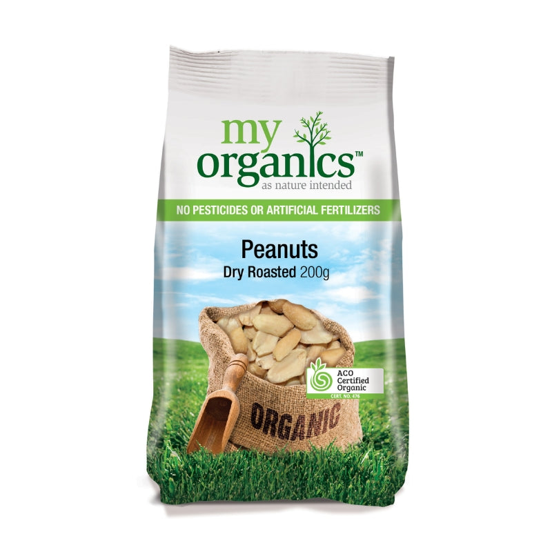Nuts - Peanuts, Dry Roasted Organic (200gm)