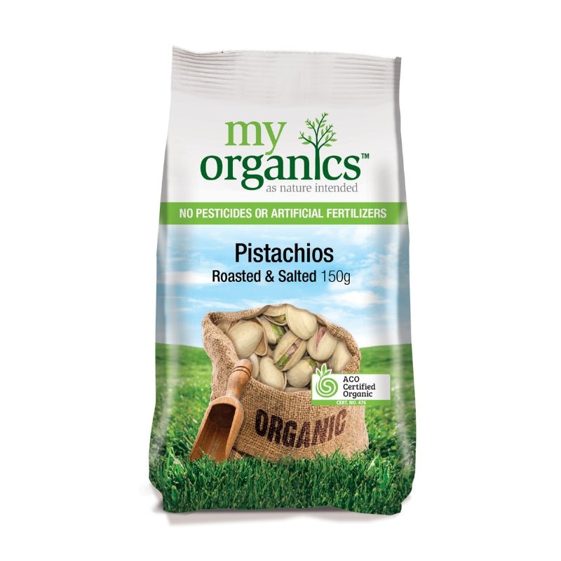 Nuts - Pistachios, Roasted & Salted Organic (150gm)