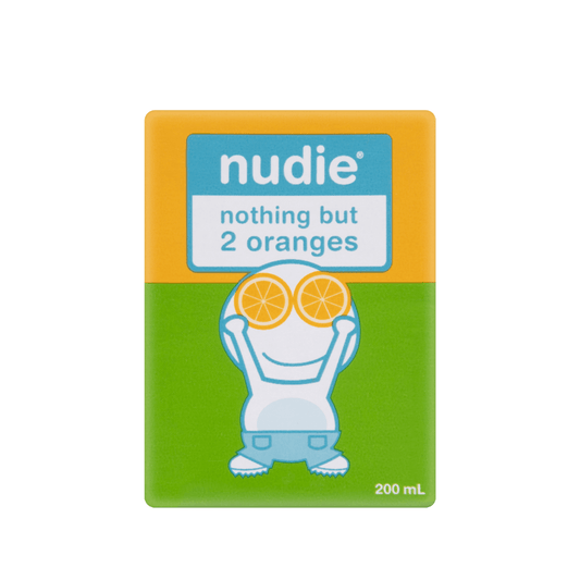 Nudie juice orange poppers 200ml, featured in the Joy Wholefoods online store.