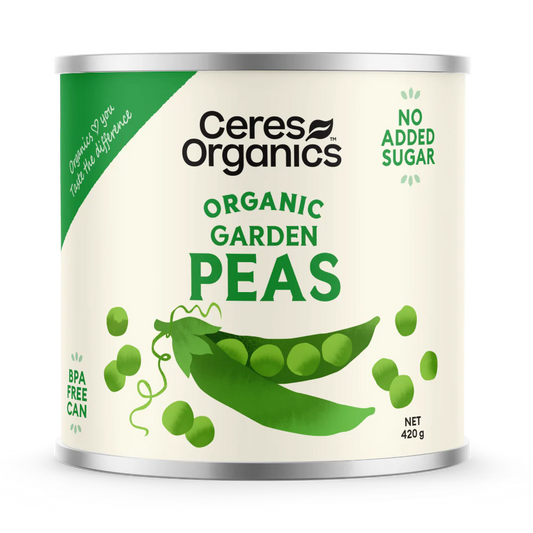Organic garden peas ceres organics webp, featured in the Joy Wholefoods online store.
