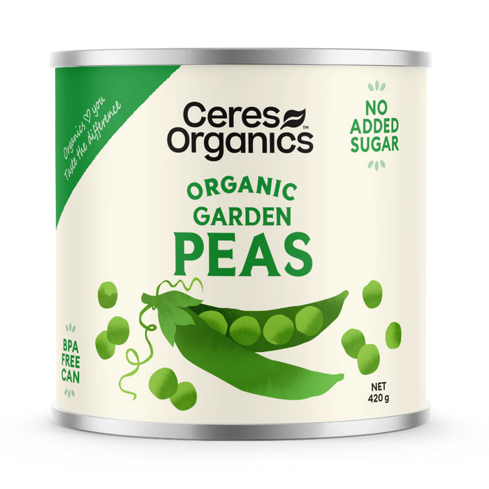 Organic garden peas ceres organics webp, featured in the Joy Wholefoods online store.