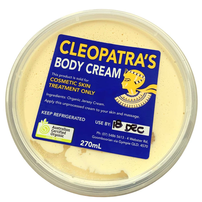 Cleopatra bath cream Brisbane and Gold Coast, available from Joy Wholefoods.
