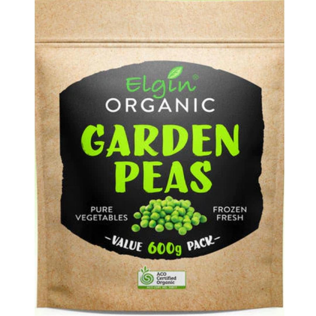 ElginOrganicGardenPeas600gm, from the Joy Wholefoods range.