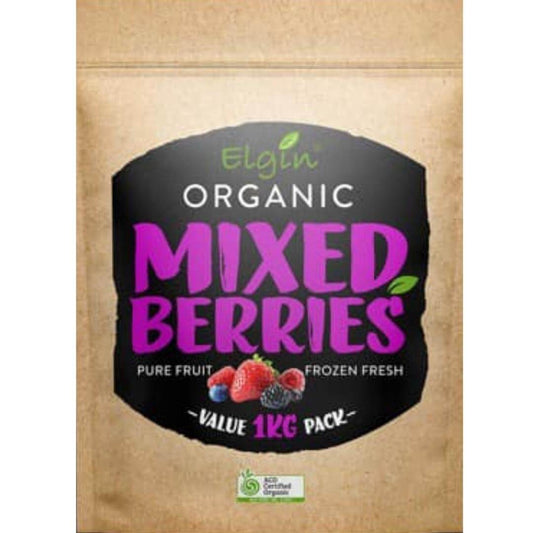 ElginOrganicMixedBerries1kg, part of the Joy Wholefoods organic range.