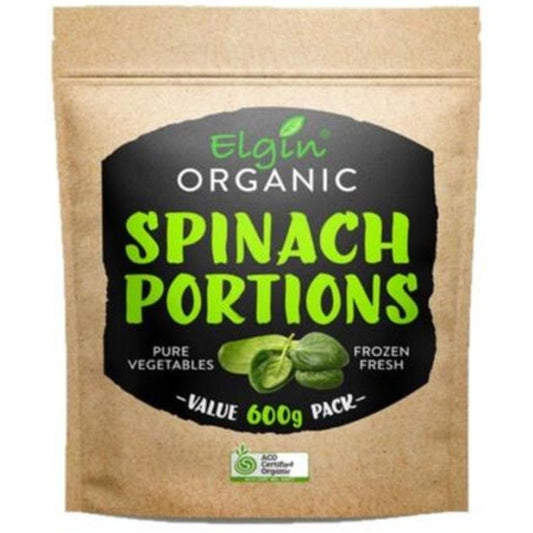ElginOrganicSpinachPortions600gm, from the Joy Wholefoods range.
