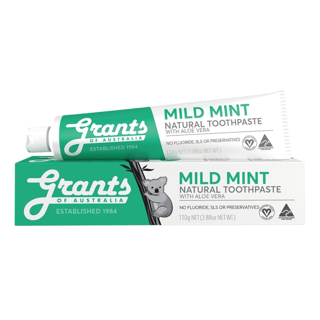 Grants of Australia Mild Mint Toothpast Brisbane png, delivered fresh by Joy Wholefoods.