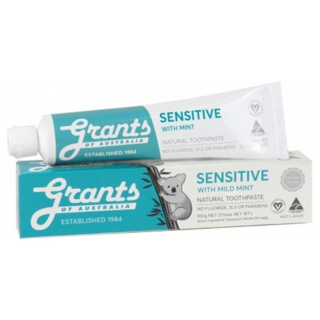 Grants of Australia Sensitive Toothpast Brisbane png, available from Joy Wholefoods.