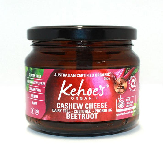 Kehoes kitchen cashew cheese beetroot vegan, available from Joy Wholefoods.