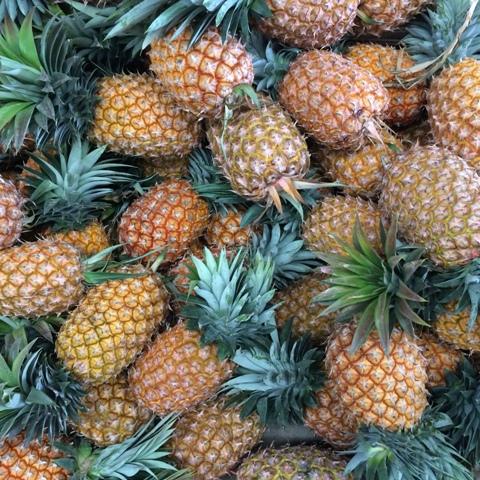 Pineapples, stocked at Joy Wholefoods, organic and spray free.
