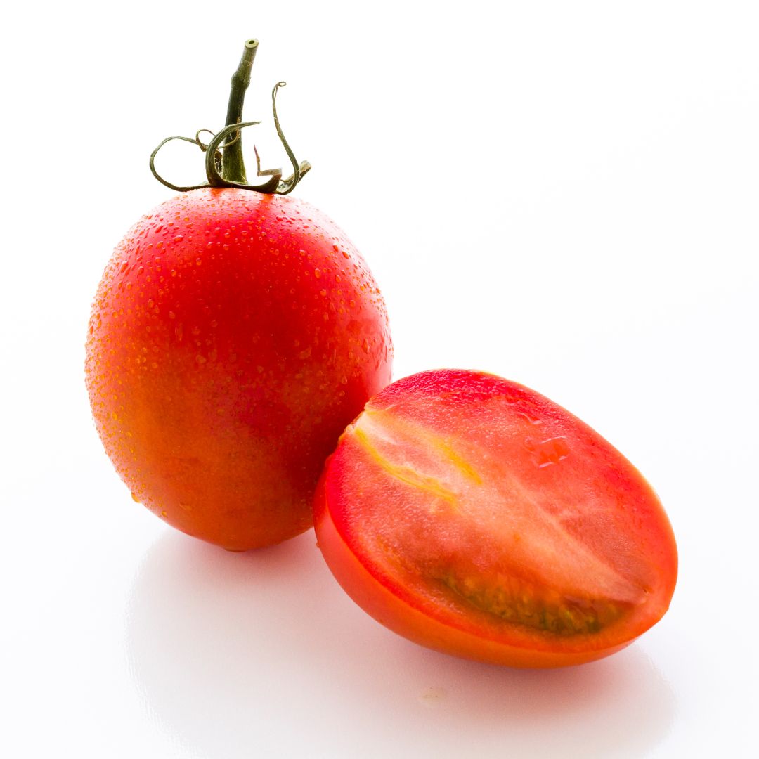Tomato Roma Single, available from Joy Wholefoods.