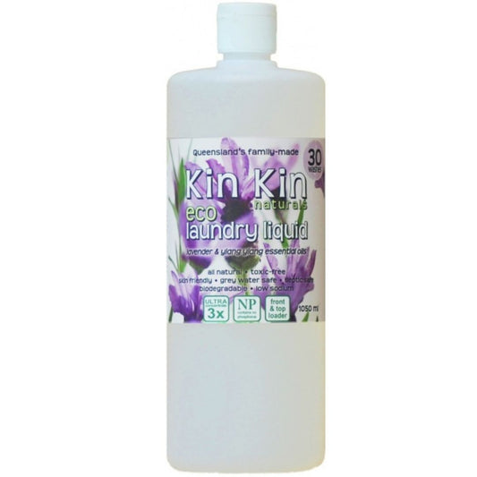 Kin kin laundry liquid natural Brisbane, stocked at Joy Wholefoods, organic and spray free.