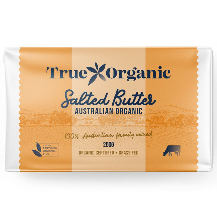 True organic salted butter grass fed Brisbane, part of the Joy Wholefoods organic range.